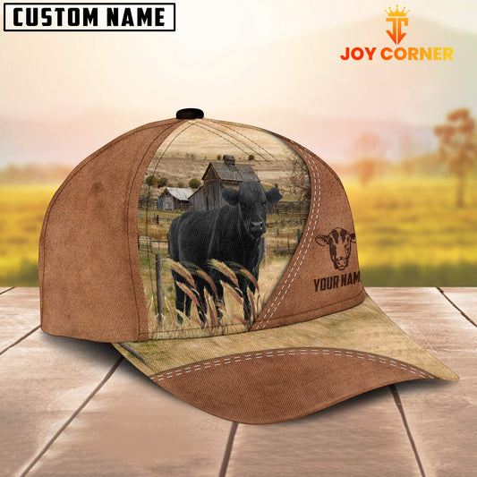 Joycorners Black Angus Customized Name Brown Cap