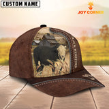 Joycorners Black Hereford Customized Name Leather Pattern Cap