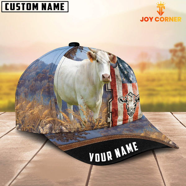 Joycorners Custom Name Charolais American Cattle Cap TT7