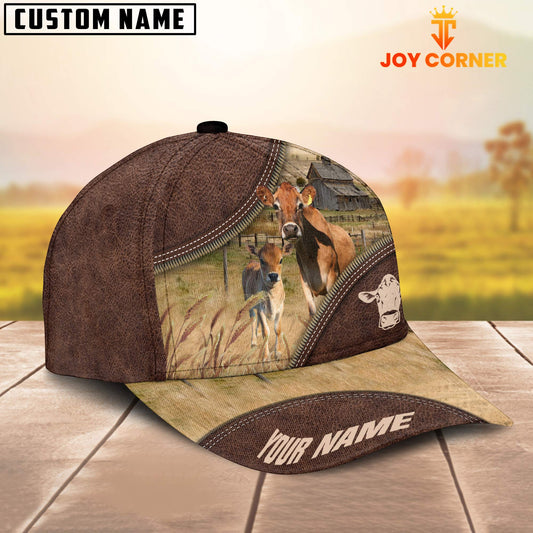 Joycorners Jersey On The Farm Customized Name 3D Brown Cap