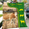 Joycorners Simmental Green Farming Blanket Custom Name