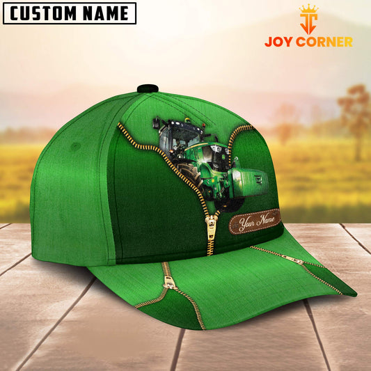 Joycorners Green Tractor Hair Color Customized Name Cap