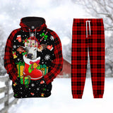 Joycorner Brahman Christmas Pattern Hoodie & Sweatpants Set