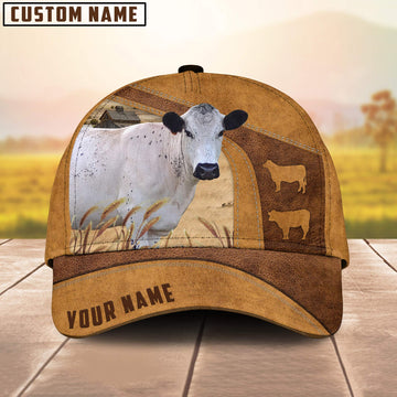 Joycorners Custom Name British White Park Cattle Cap