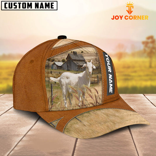 Joycorners Goat Customized Name Brown Cap