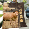 Joycorners Personalized Name Limousin Leather Pattern Blanket