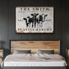 Joycorners Personalized Holstein Cattle Ranch Canvas