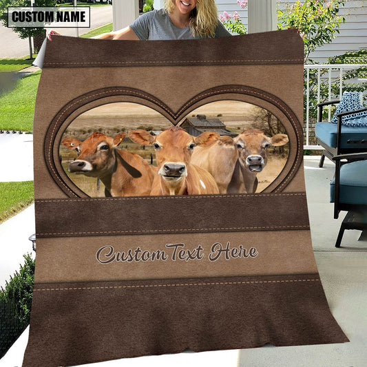 Joycorners Jersey In Heart Personalized Name Blanket