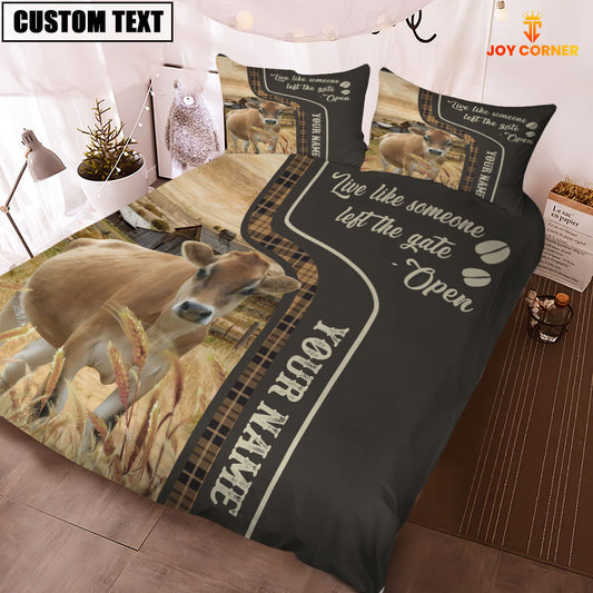 JoyCorners Jersey Like Someone Left The Gate Open Customized Name 3D Bedding Set