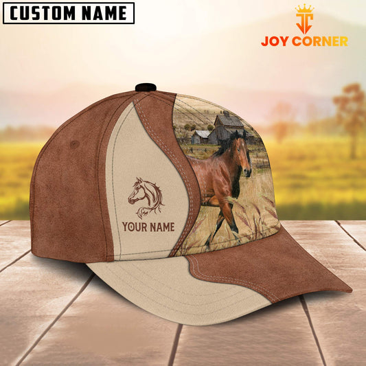Joycorners Horse Customized Name Choco Cap