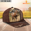 Joycorners Texas Longhorn Customized Name Leather Pattern Cap