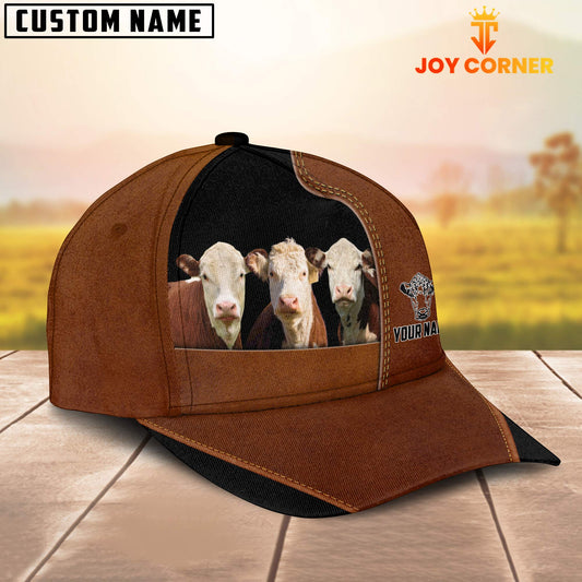 Joycorners Hereford Black Brown Farm Customized Name Cap