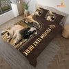 Joycorners Brahman Custom Text Leather Pattern Bedding Set