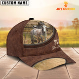 Joycorners GYR Cattle On The Farm Customized Name Leather Pattern Cap