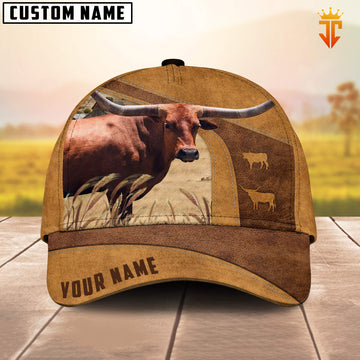 Joycorners Custom Name Texas Longhorn  Cattle Cap TT1