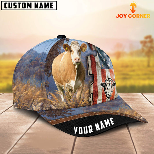 Joycorners Custom Name  Simmental Anerican Cattle Cap TT12
