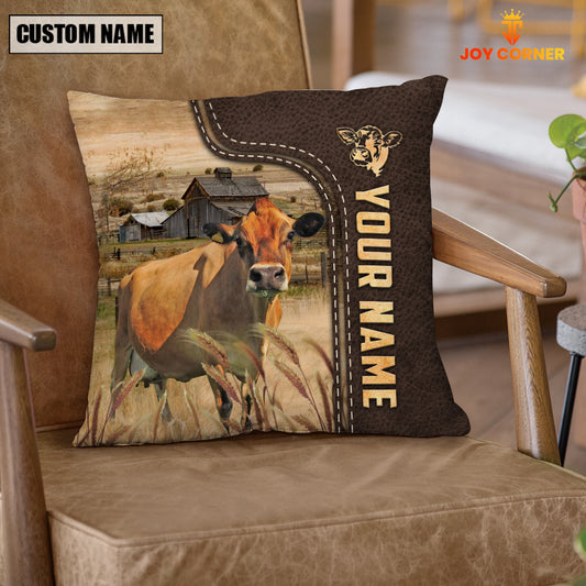 Joycorners Jersey Custom Name Leather Pattern Pillow Case