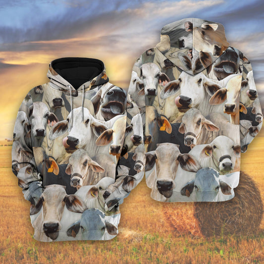 Joycorners Herd Of Brahman All Over Printed 3D Shirts