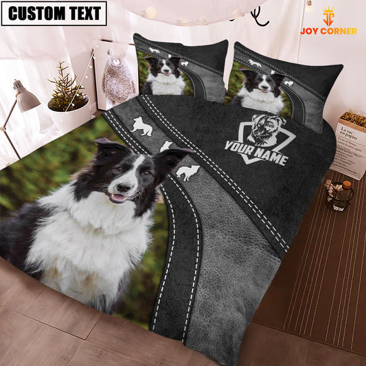 Joy Corners Border Collie Pattern Customized Name 3D Bedding Set