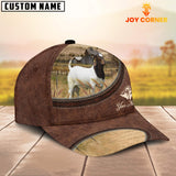 Joycorners Boer Goat On The Farm Customized Name Leather Pattern Cap