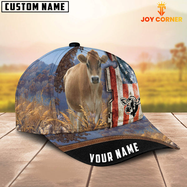 Joycorners Custom Name Jersey  Anerican Cattle Cap TT9