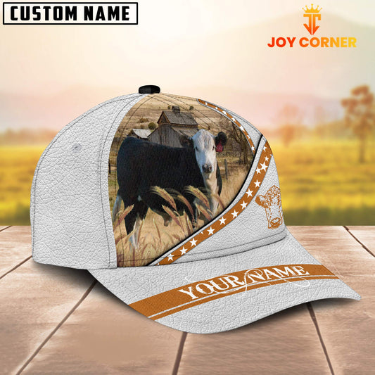 Joycorners Black Hereford White Pattern Customized Name 3D Cap