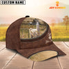 Joycorners Llama On The Farm Customized Name Leather Pattern Cap