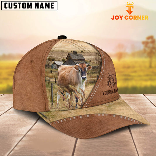 Joycorners Brown Swiss Customized Name Brown Cap