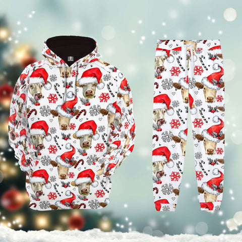 Joycorner Charolais Happy Christmas Hoodie & Sweatpants Set