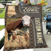 Joycorners Personalized Name Hereford A Good Day Blanket