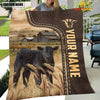 Joycorners Personalized Name Black Angus 2 Leather Pattern Blanket