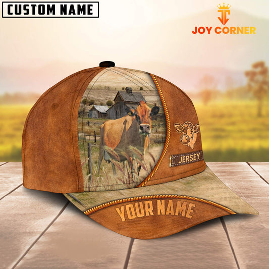 Joycorners Custom Name Jersey Leather Pattern Cap TT9