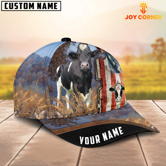 Joycorners Custom Name  Holstein Anerican Cattle Cap TT5