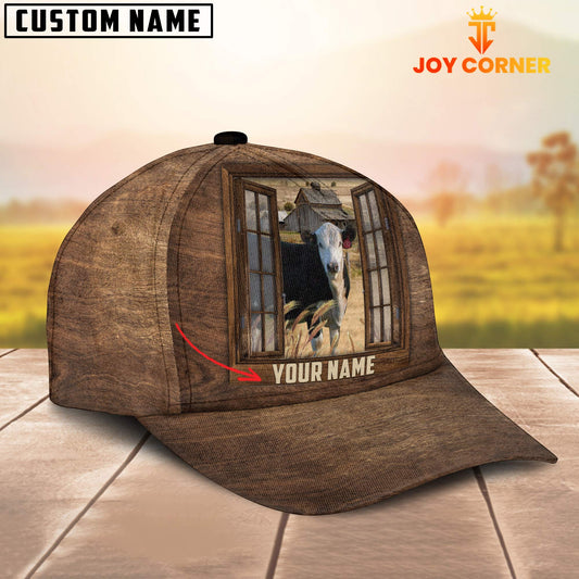 Joycorners Custom Name Black Hereford Window Brown Cap