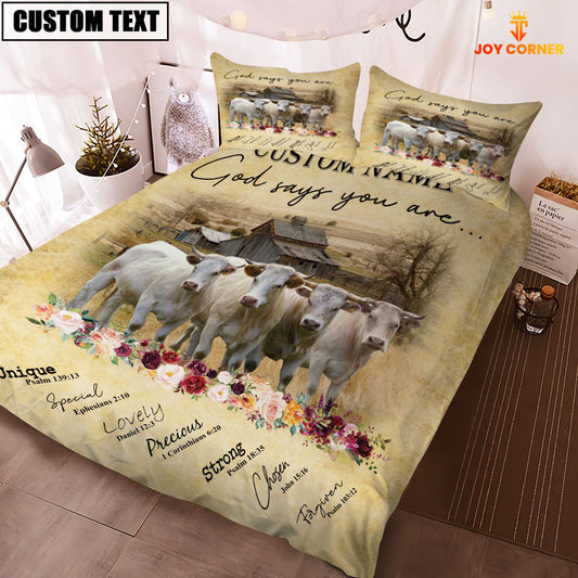 Joycorners Charolais God Says You Are Custom Name Bedding Set