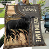 Joycorners Personalized Name Black angus A Good Day Blanket