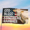 Joycorners God Bless The American Rancher Charolais Flag