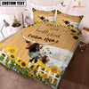 Joycorners Texas Longhorn Stay Humble And Kind Custom Name Bedding Set