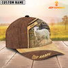 Joycorners Sheep Customized Name Brown Farm Cap