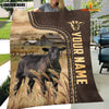 Joycorners Personalized Name Sim Angus 2 Leather Pattern Blanket