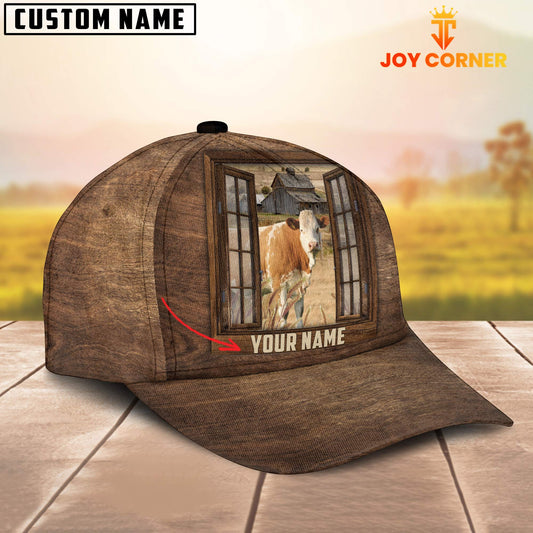 Joycorners Custom Name Simmental Window Brown Cap