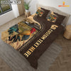 Joycorners Chicken Custom Text Leather Pattern Bedding Set