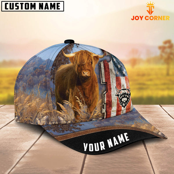 Joycorners Custom Name Highland  Anerican Cattle Cap TT1