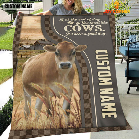 Joycorners Personalized Name Jersey A Good Day Blanket