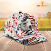 Joycorners Brahman American Flag Flowers Pattern Cap