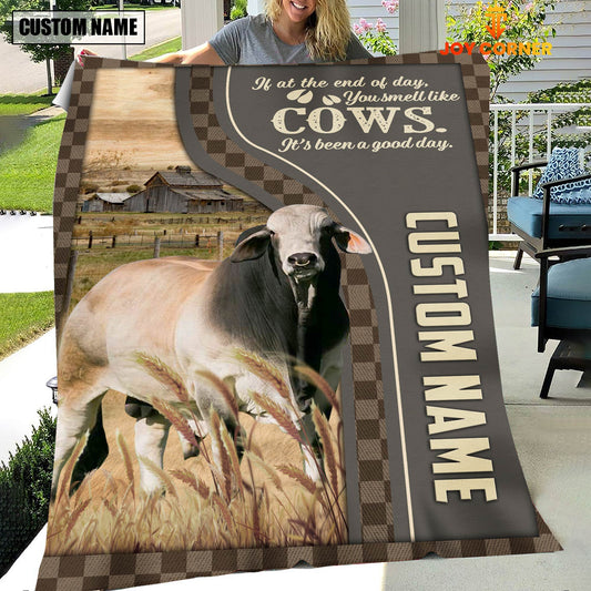 Joycorners Personalized Name Brahman A Good Day Blanket