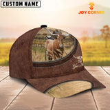 Joycorners Texas Longhorn On The Farm Customized Name Leather Pattern Cap