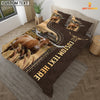 Joycorners Texas Longhorn Custom Text Leather Pattern Bedding Set