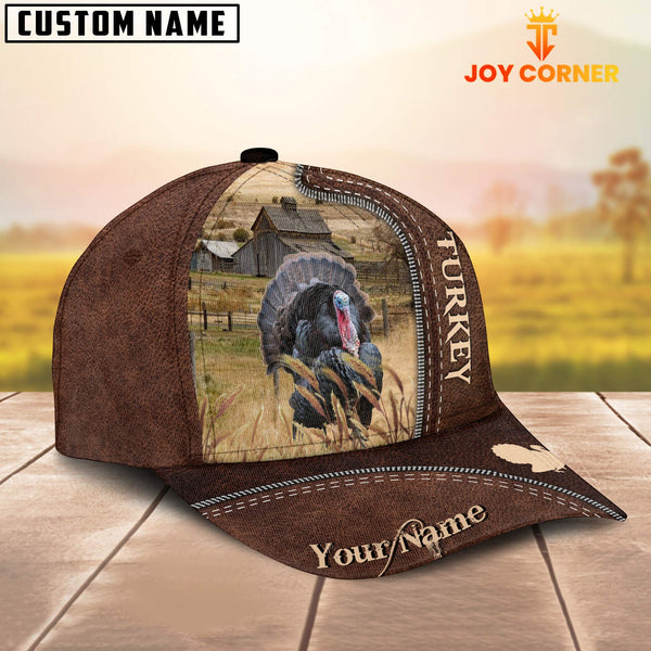 Joycorners Turkey Customized Name Leather Pattern Cap