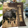 Joycorners Personalized Name Brangus Leather Pattern Blanket